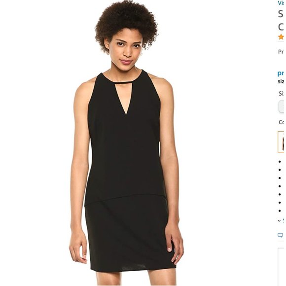 Sam Edelman Sleeveless Crepe V-Neck Shift Dress Navy 10 - Picture 1 of 5